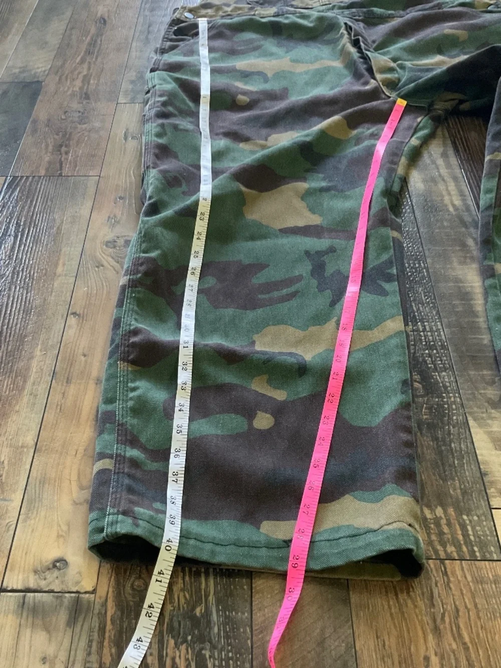 Pointer Vintage 80s Denim Camouflage Bib Overall Dungarees